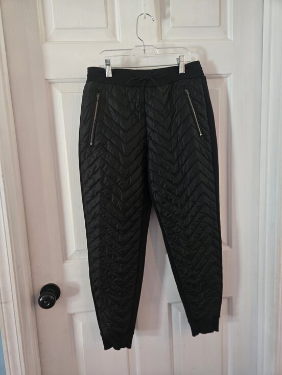 Pants - Athleta Solstice Black Quilted Joggers 2P